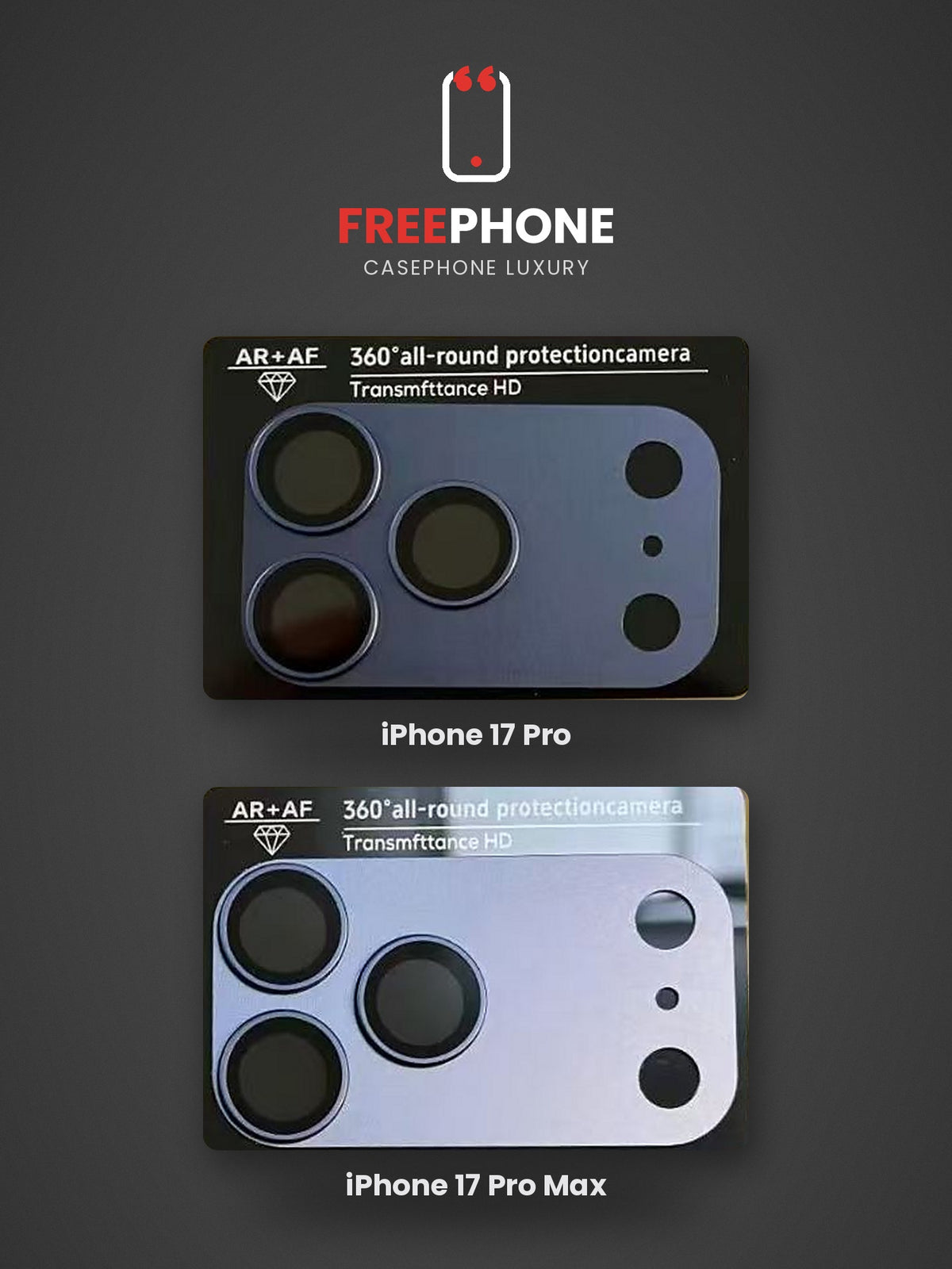 Protection Caméra Métal Premium – iPhone 18 Pro Max / 18 Pro / 17 Pro Max / 17 Pro