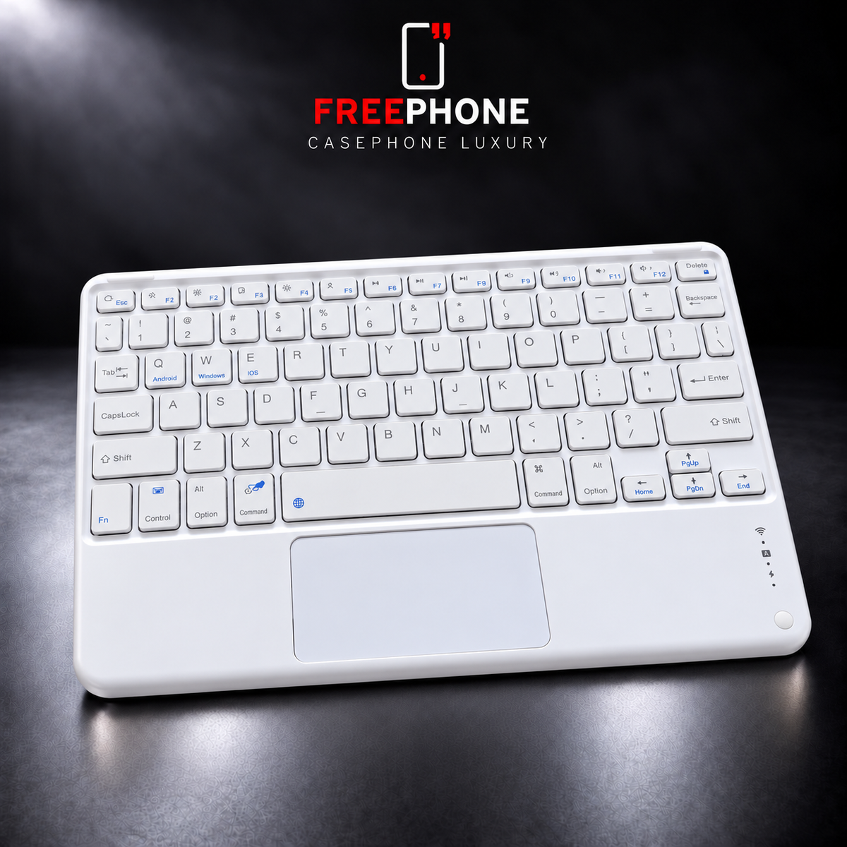 Clavier iPad Bluetooth Touchpad Blanc