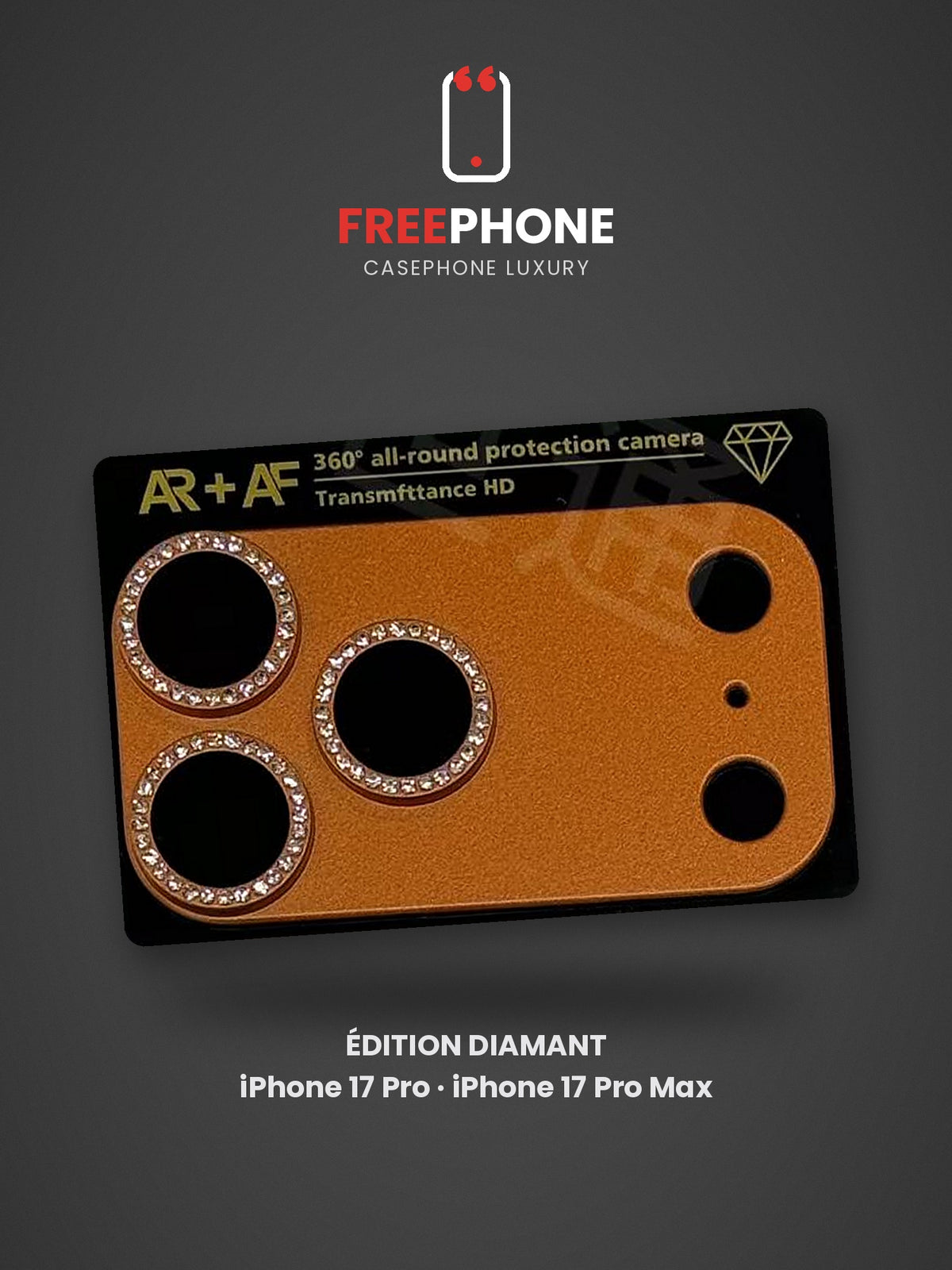 Protection Caméra Diamant 💎 – iPhone 18 Pro Max / 18 Pro / 17 Pro Max / 17 Pro