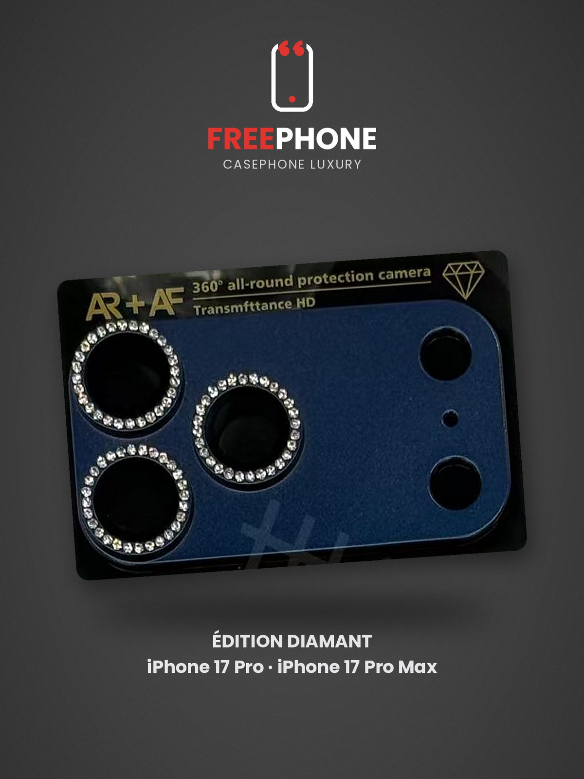 Protection Caméra Diamant 💎 – iPhone 18 Pro Max / 18 Pro / 17 Pro Max / 17 Pro