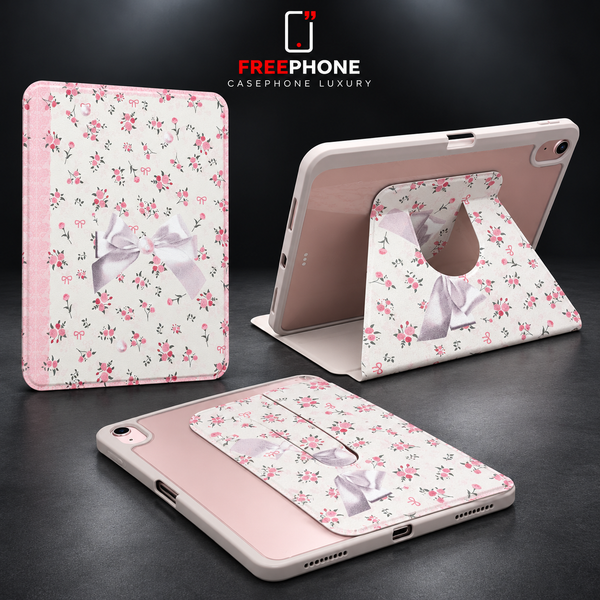 Case iPad Ribbon Flower 360