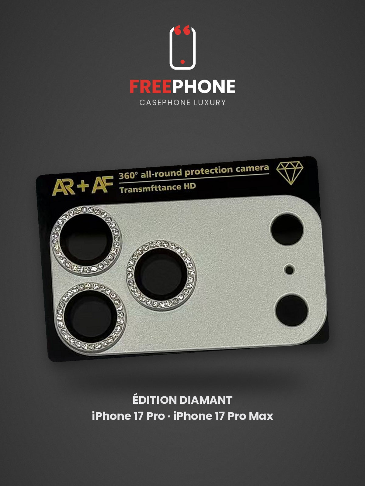 Protection Caméra Diamant 💎 – iPhone 18 Pro Max / 18 Pro / 17 Pro Max / 17 Pro