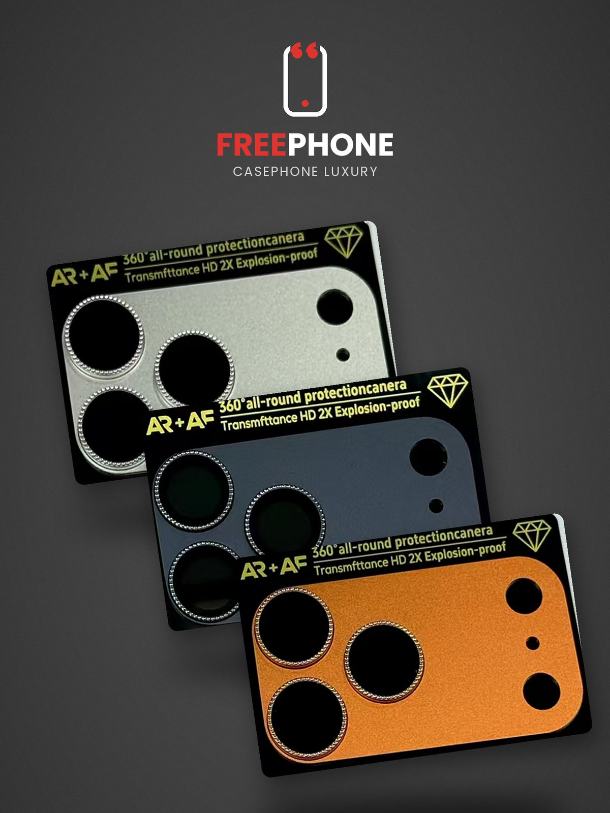 Protection Caméra Diamant Gravé 💎 – iPhone 18 Pro Max / 18 Pro / 17 Pro Max / 17 Pro