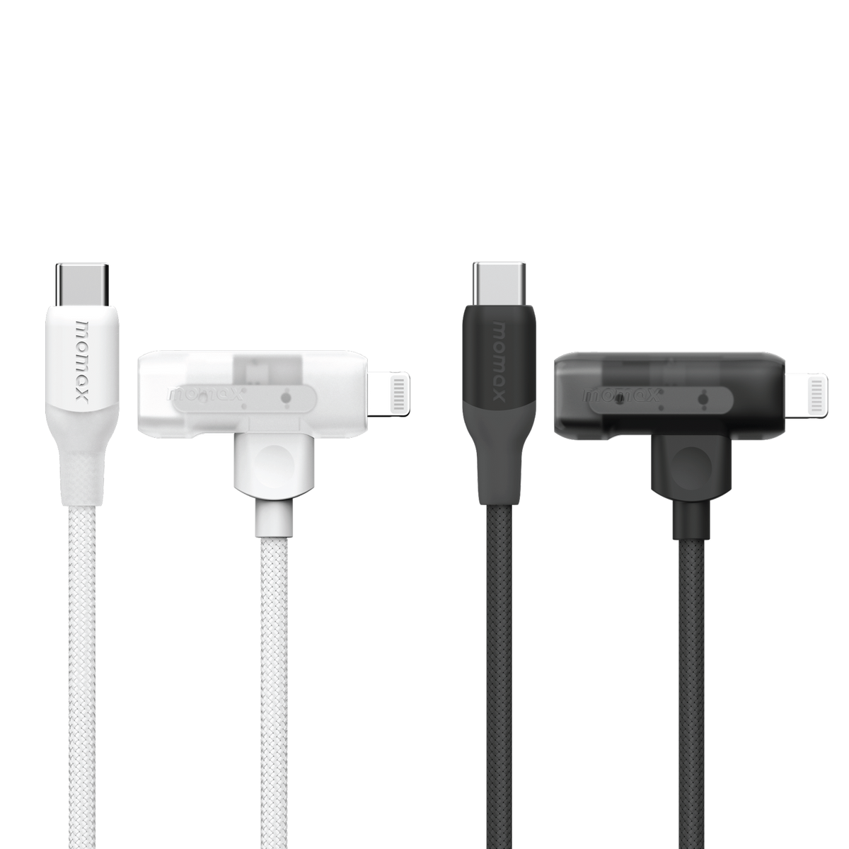 MOMAX 1-Link Flow Duo USB-C & Lightning Braided Cable 1.5m