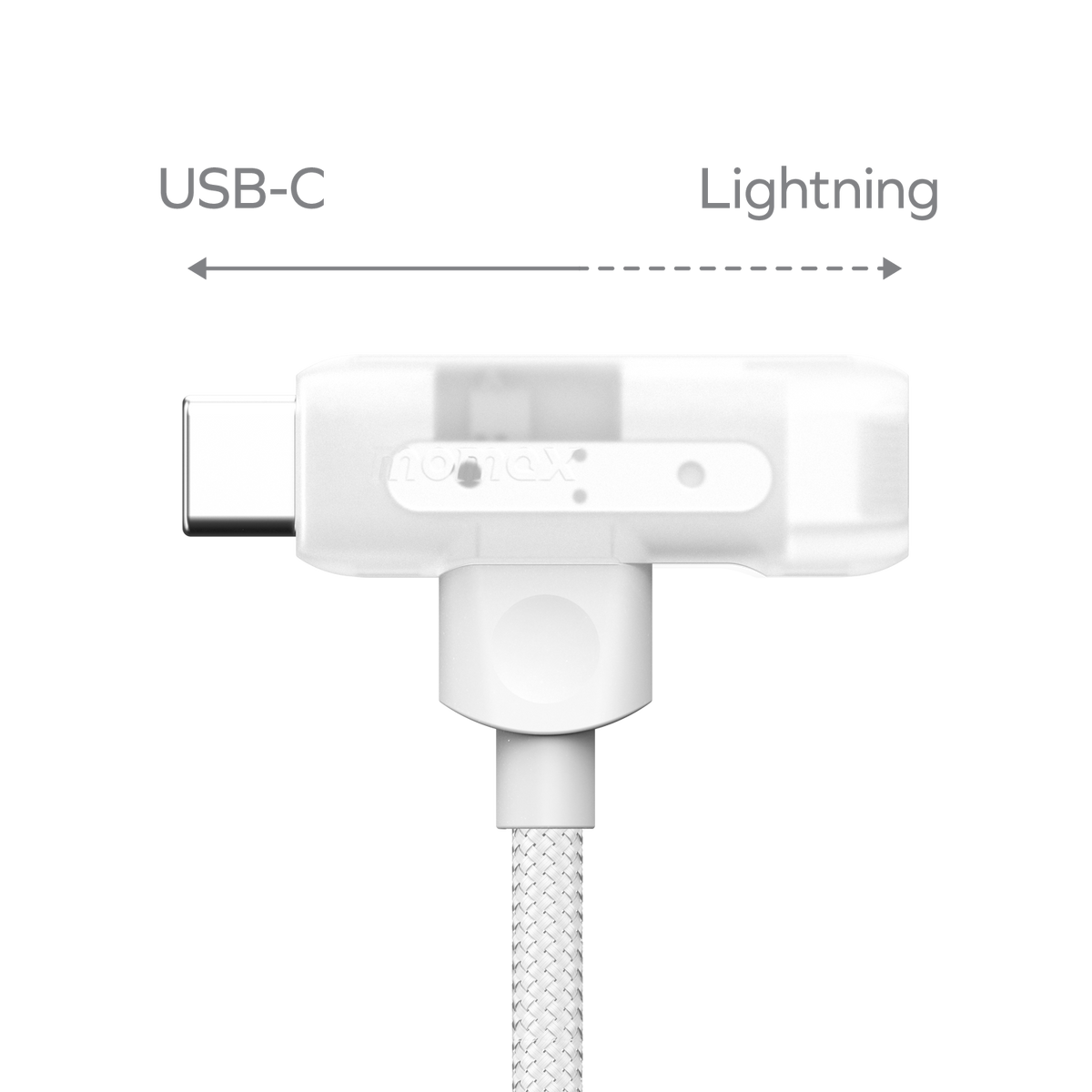 MOMAX 1-Link Flow Duo USB-C & Lightning Braided Cable 1.5m