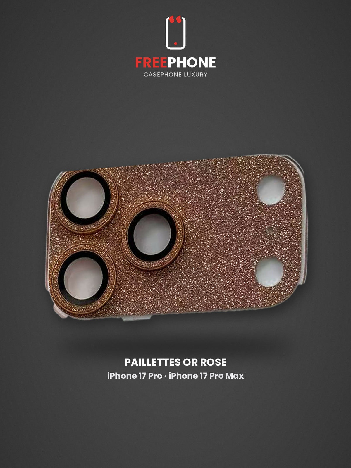 Protection Caméra Paillettes ✨ – iPhone 18 Pro Max / 18 Pro / 17 Pro Max / 17 Pro