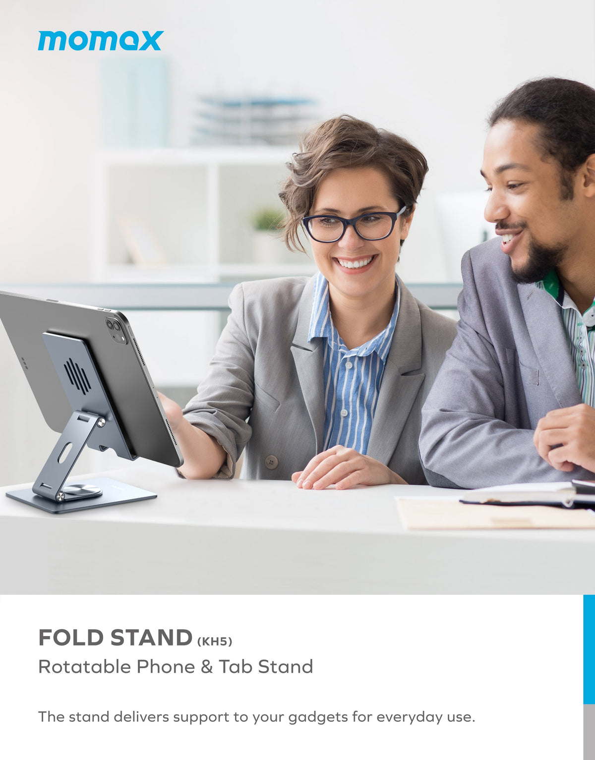MOMAX Fold Stand Rotating Phone & Tablet Stand