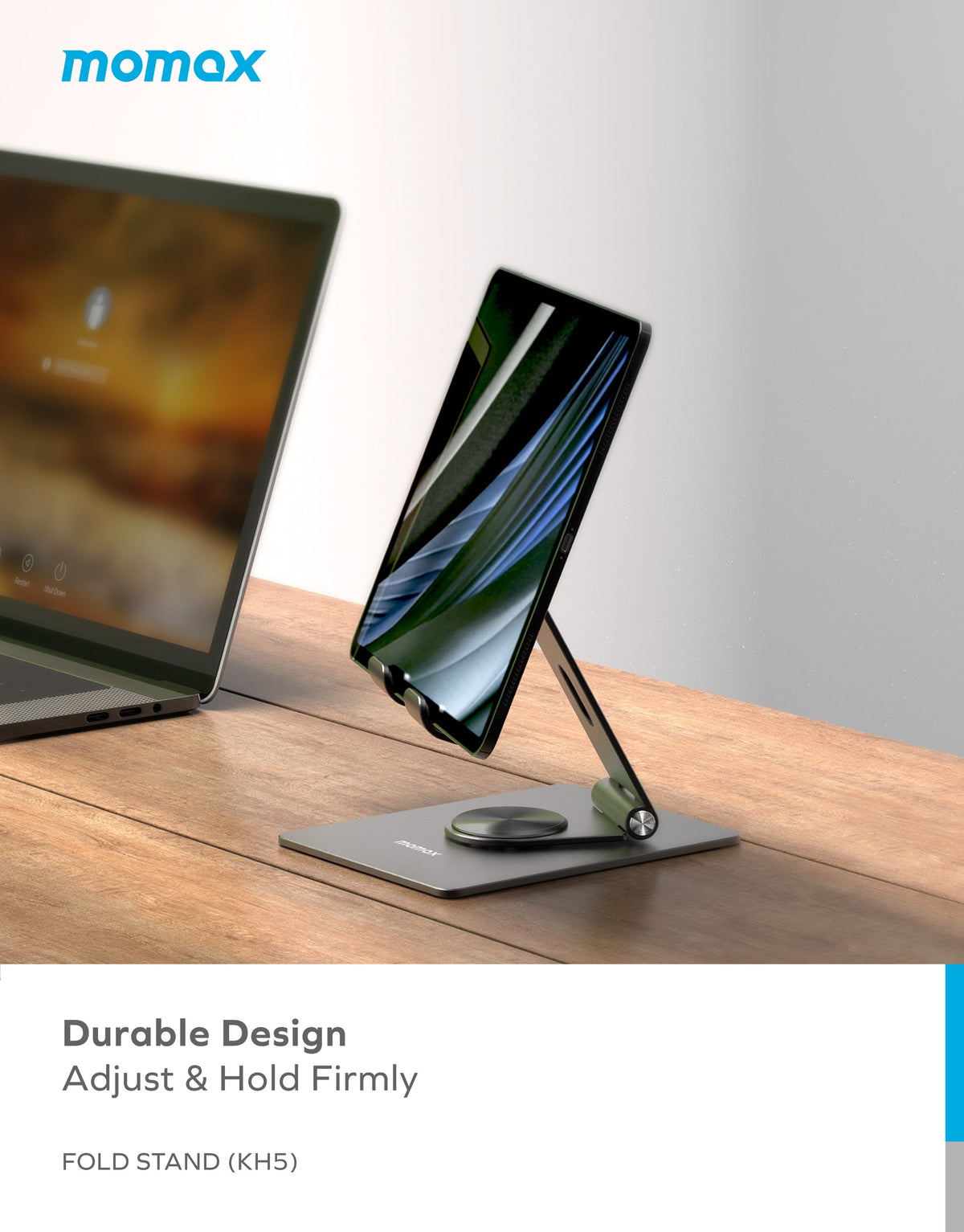 MOMAX Fold Stand Rotating Phone & Tablet Stand