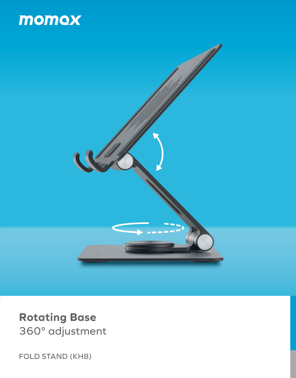 MOMAX Fold Stand Rotating Tablet Stand