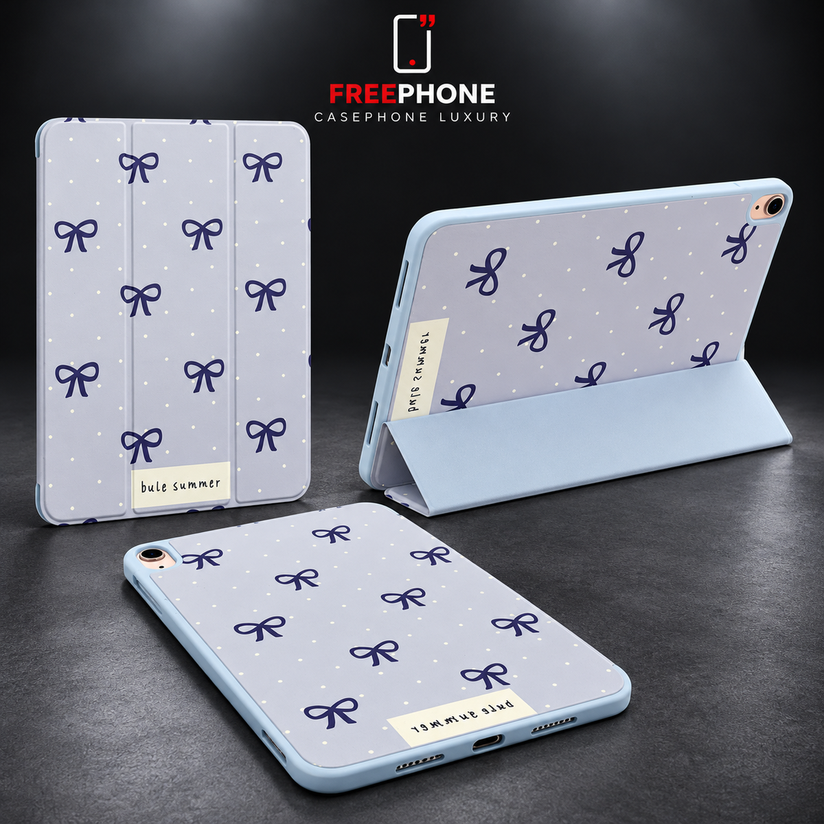 Coque iPad Nœuds Bleu