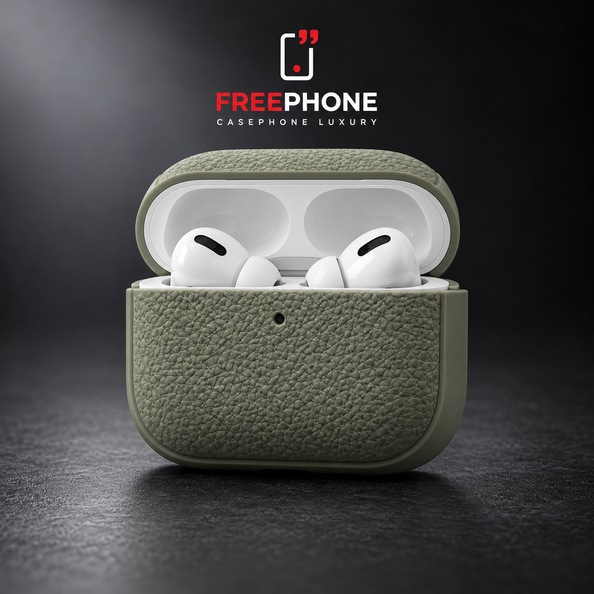 Protection AirPods Cuir – Vert