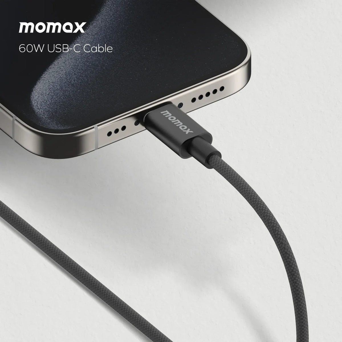 MOMAX Elite USB-C to USB-C Braided Cable 60W 1.5m