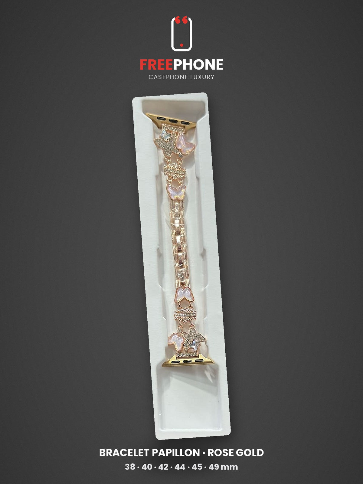 Bracelet Apple Watch Papillon Rose Gold