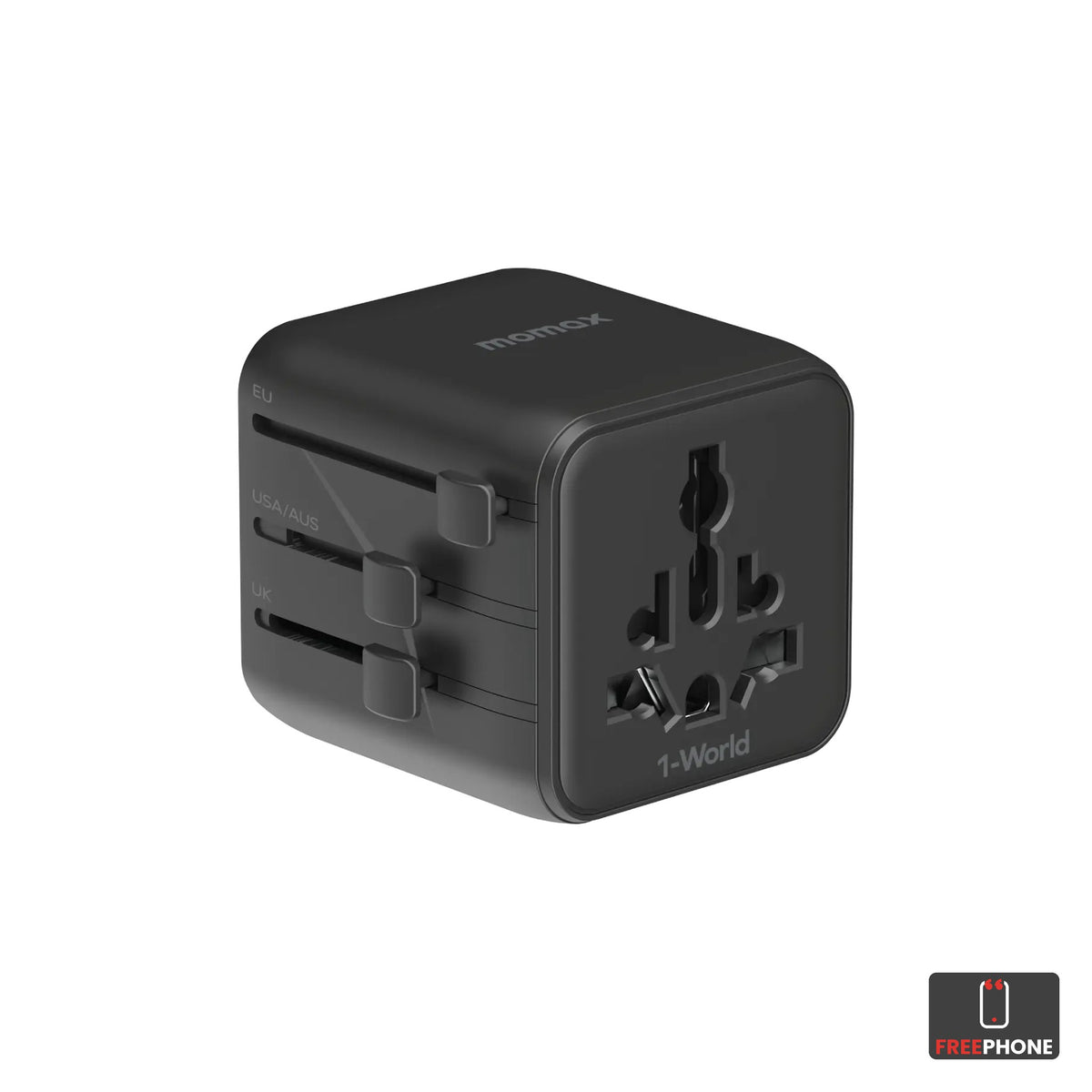 MOMAX 1-World Universal Travel Charger Dual AC