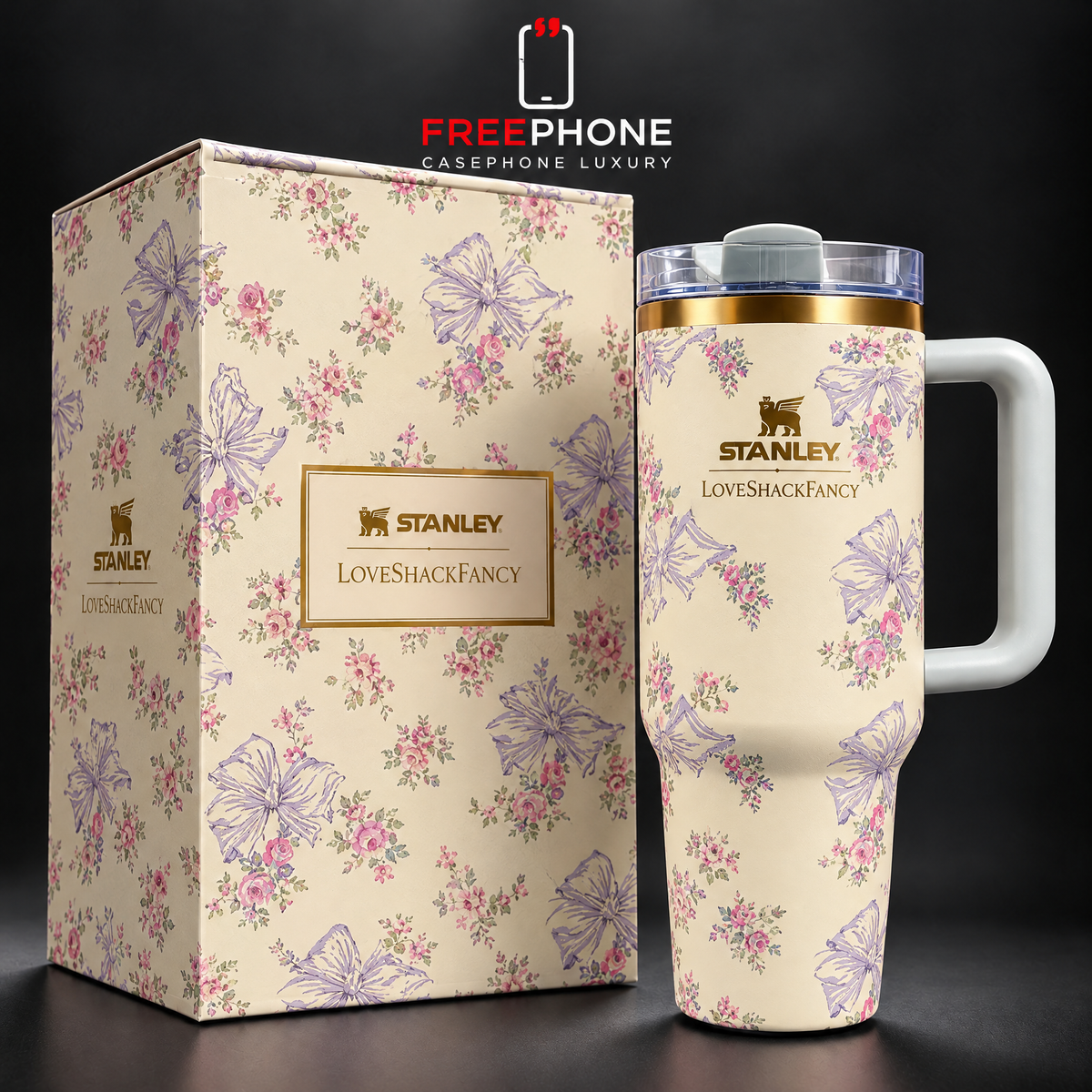 Gourde 40 oz Bow & Roses Lavande
