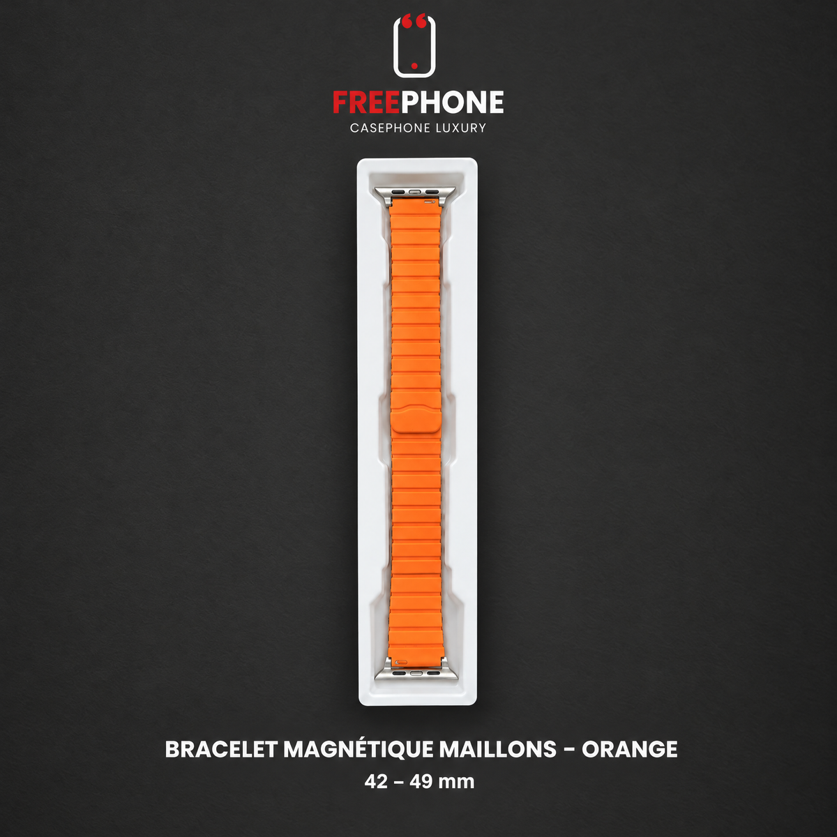 Bracelet Magnétique Maillons – Orange