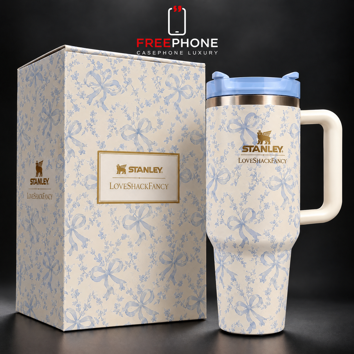 Gourde 40 oz Coquette Bow Bleu