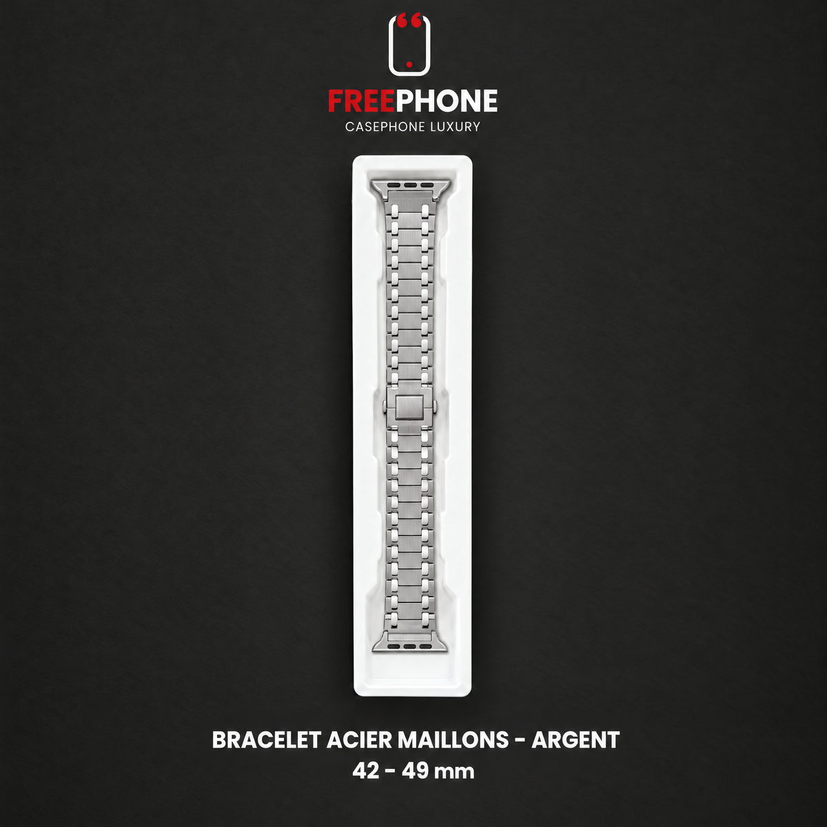 Bracelet Acier Maillons – Argent