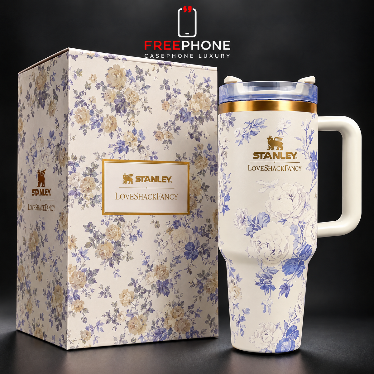 Gourde 40 oz Roses Bleues