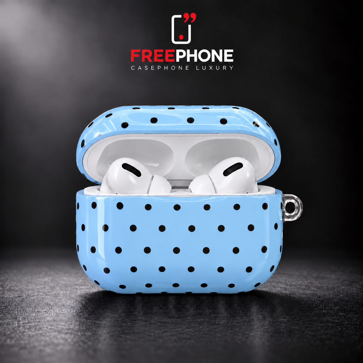 Protection AirPods Polka Dots – Bleu