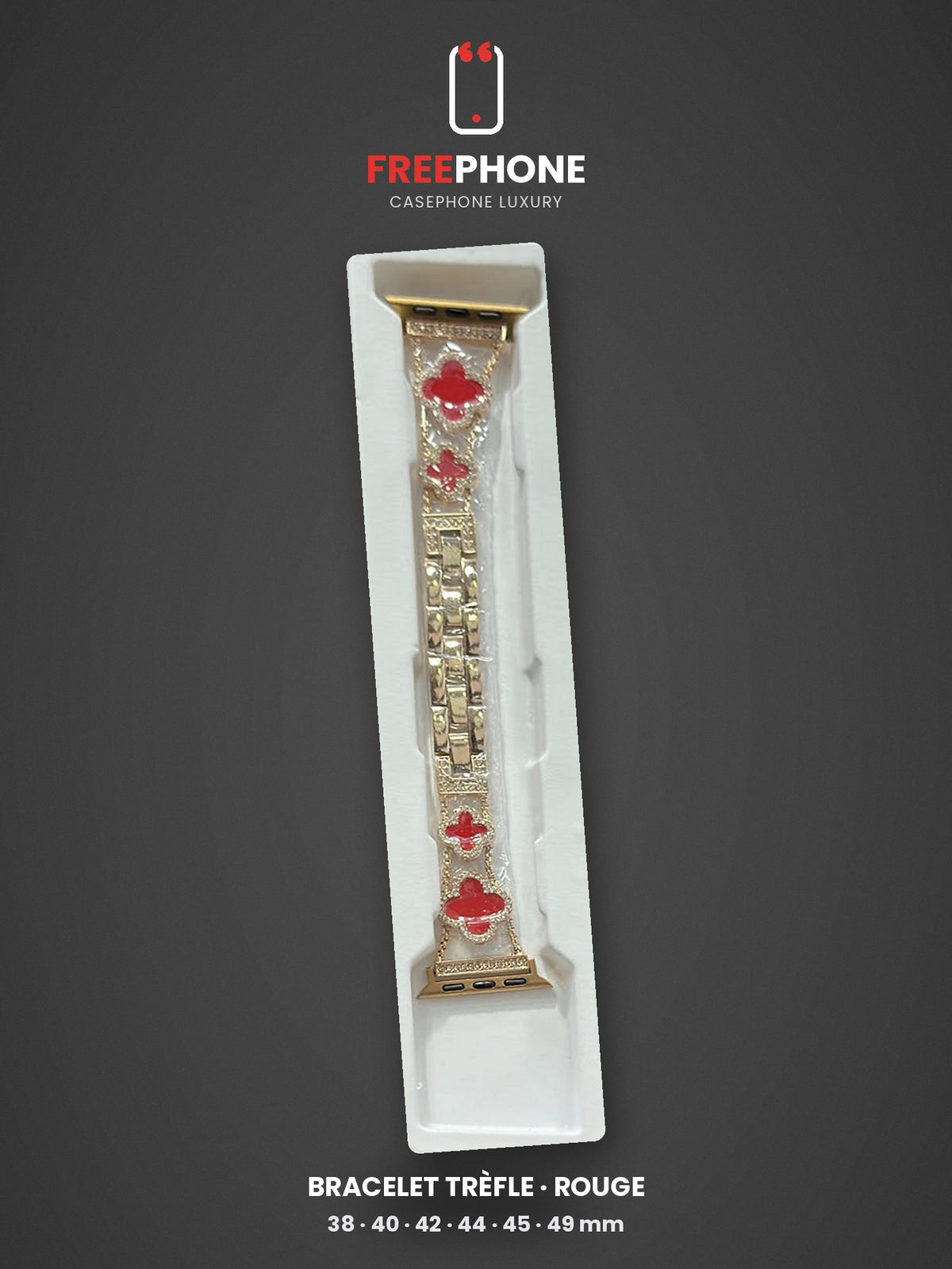 Bracelet Apple Watch Trèfle Rouge