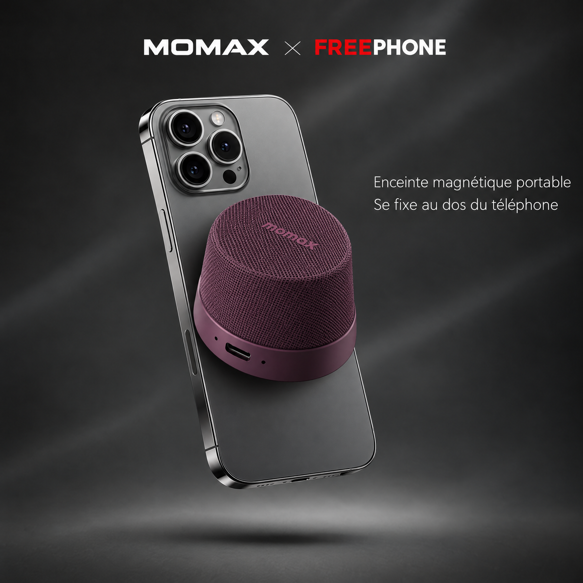 MOMAX 1-Vibe Go Portable Magnetic Speaker
