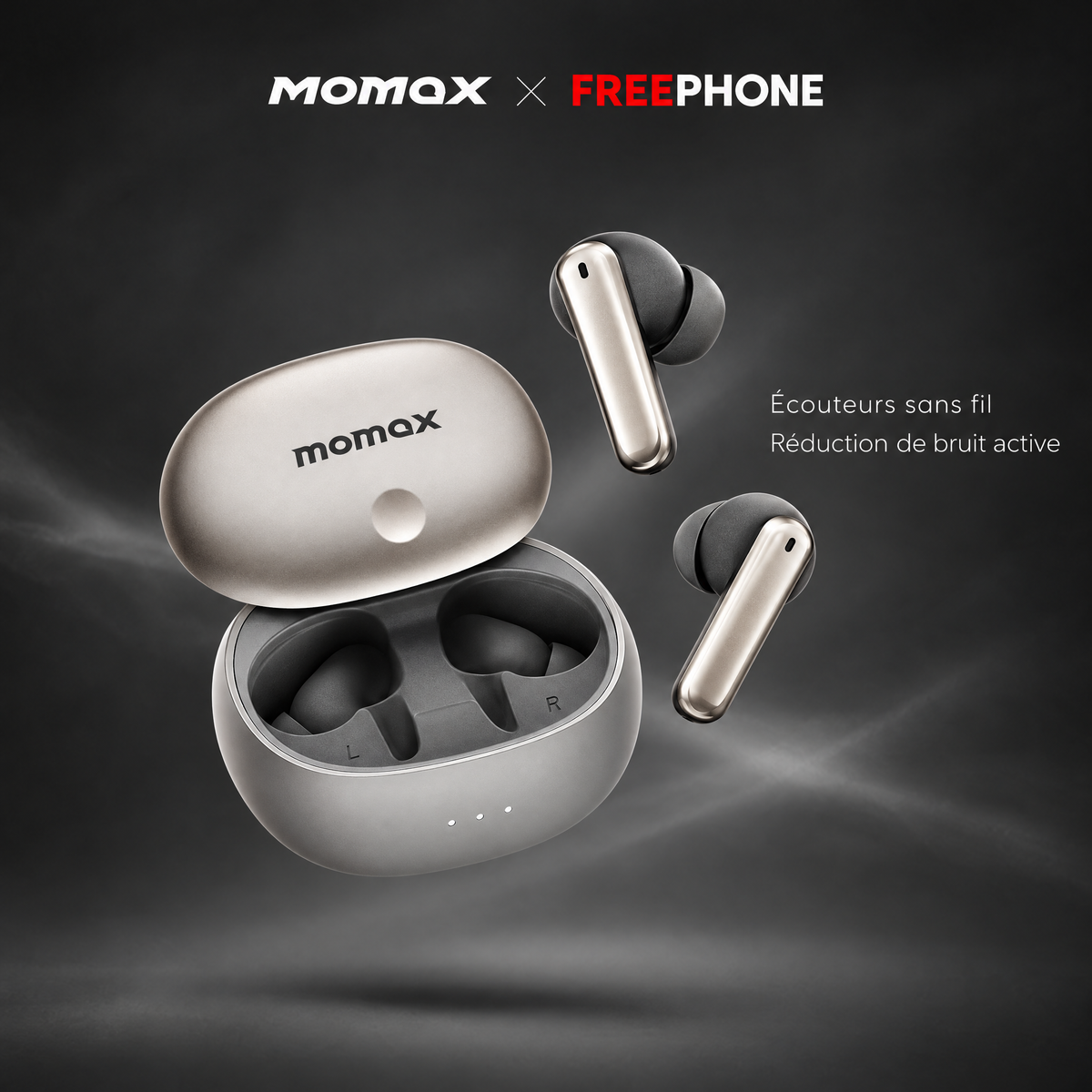 MOMAX 1-Vibe Lite Noise Cancelling Wireless Earbuds