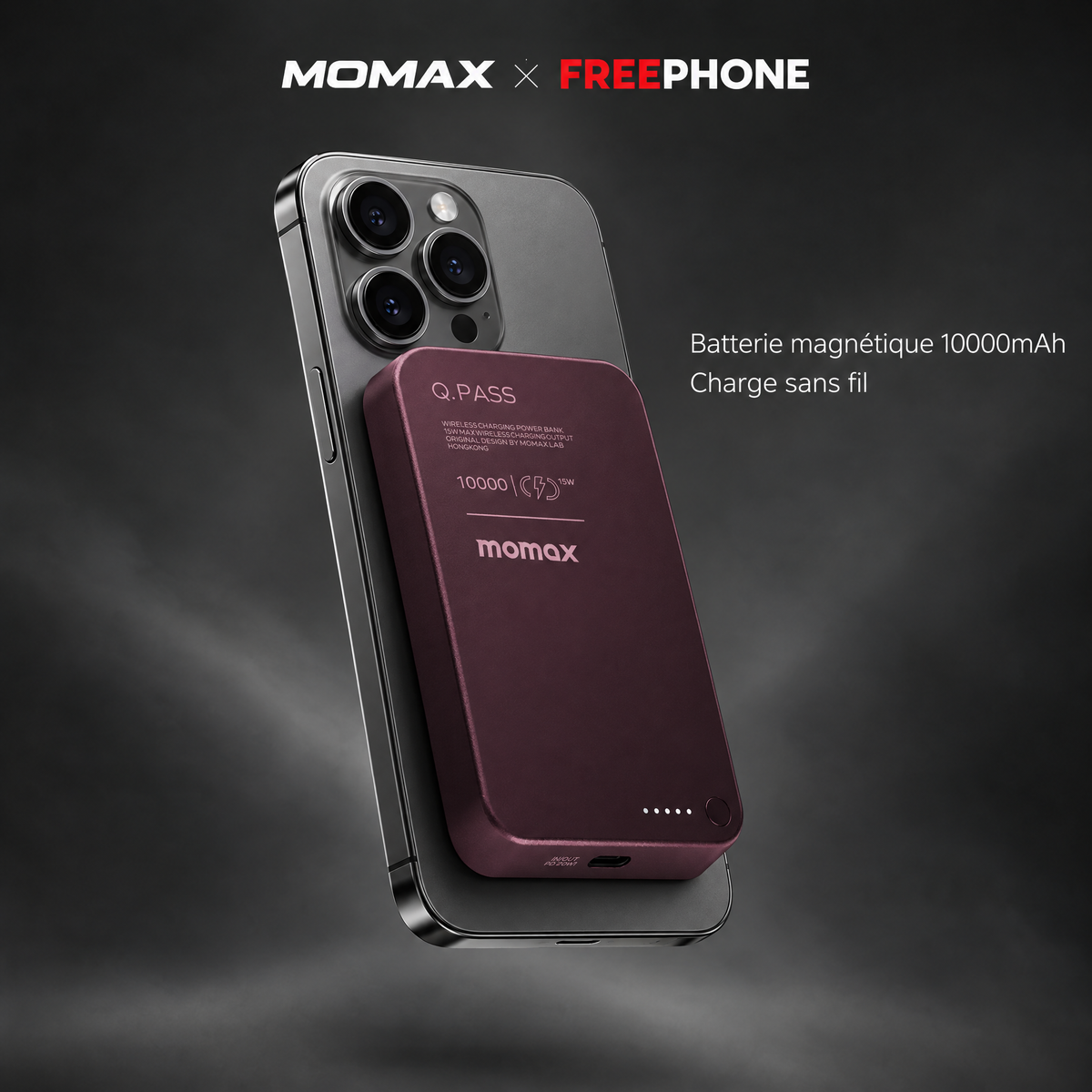 MOMAX 1-Power Q.Pass 10000mAh Magnetic Wireless Power Bank