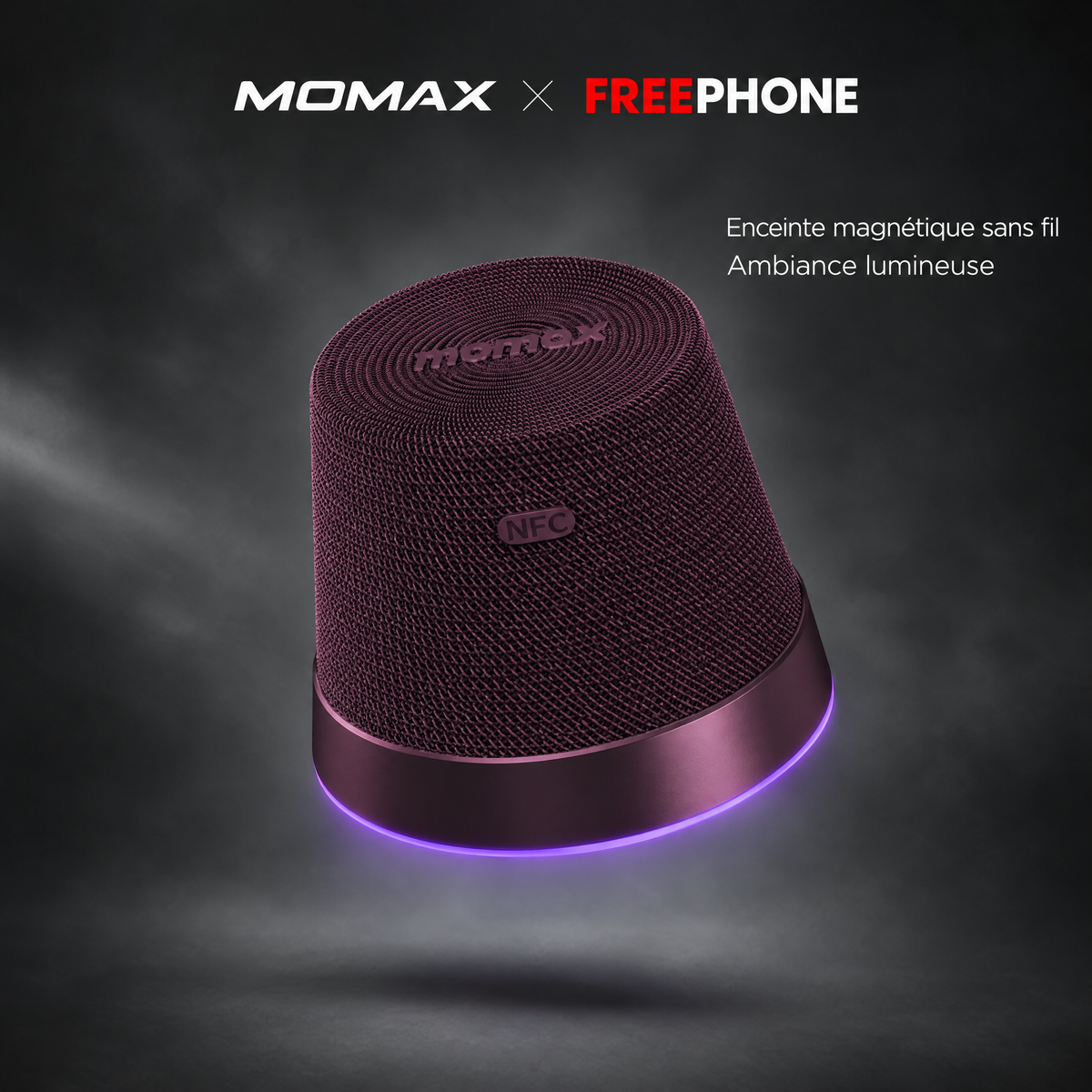 MOMAX 1-Vibe Mood Magnetic Wireless Speaker