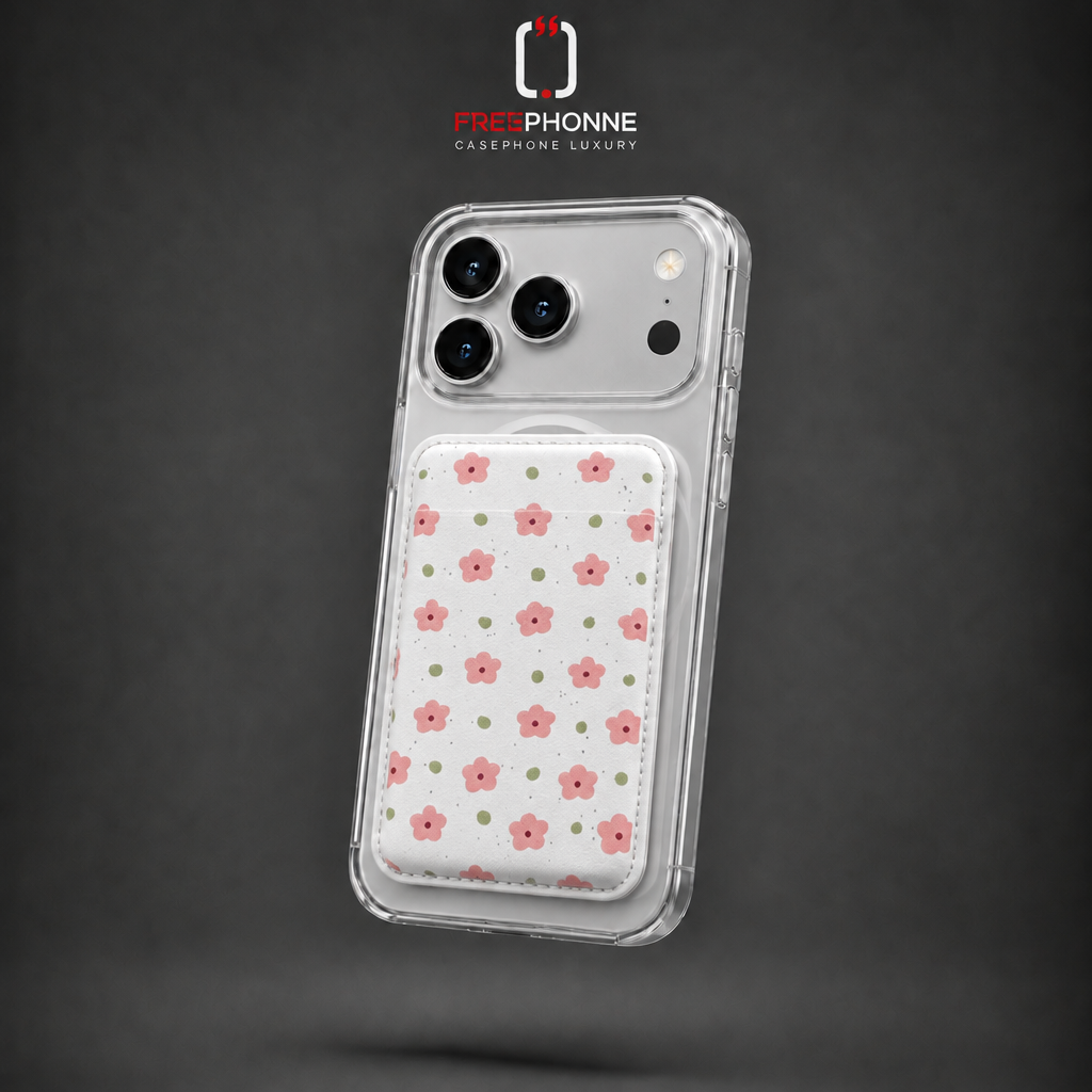 Wallet MagSafe fleurs sur iPhone 17 Pro Max