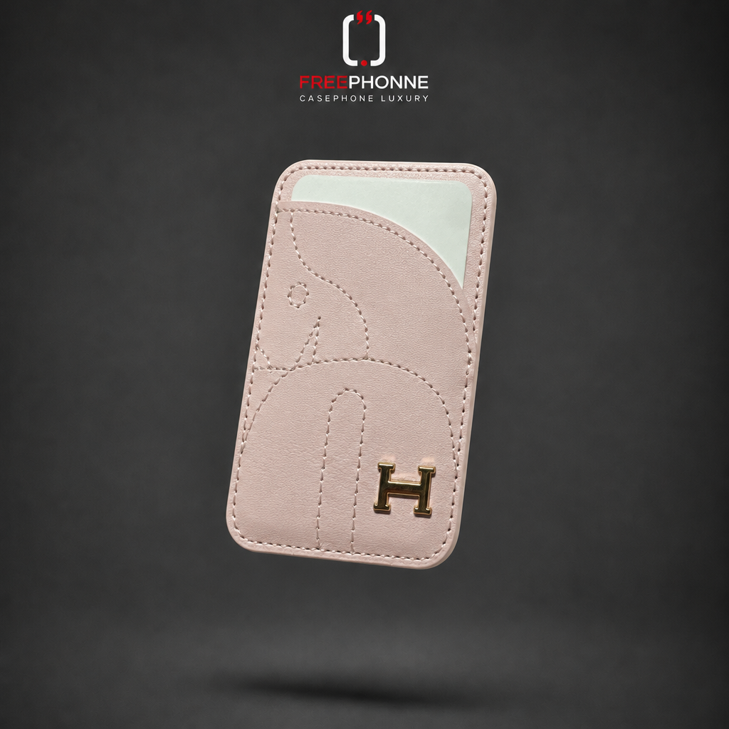 Wallet cuir cheval rose
