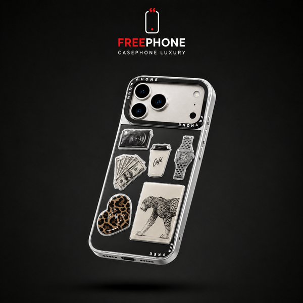 POCHETTE FREEPHONE MIROIR AVEC STICKERS 3D OFFERT