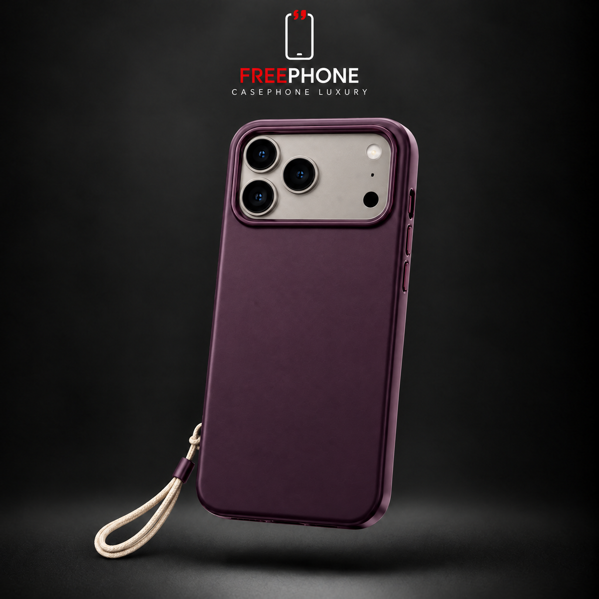 CASE BEATS AVEC BRACELET SUPPORT Deep Cherry – 17 / 18 Pro Max