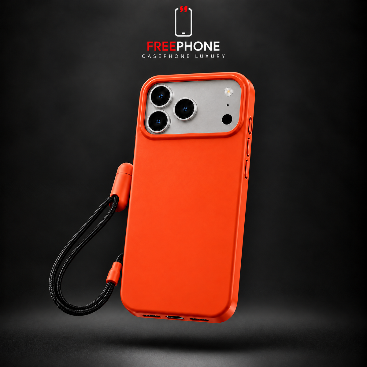 CASE BEATS AVEC BRACELET SUPPORT Orange – 17 / 18 Pro Max