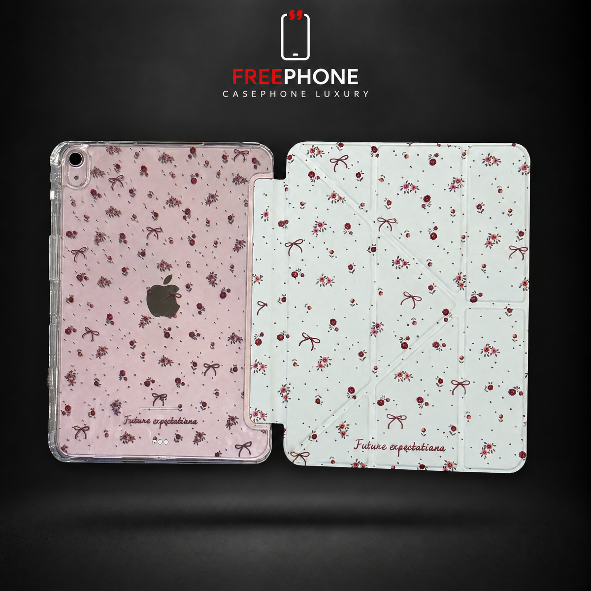 Coque iPad Fleurs et Nœuds