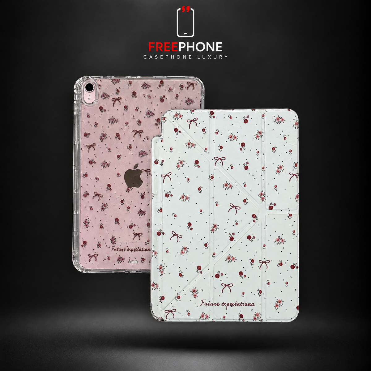 Coque iPad Fleurs et Nœuds