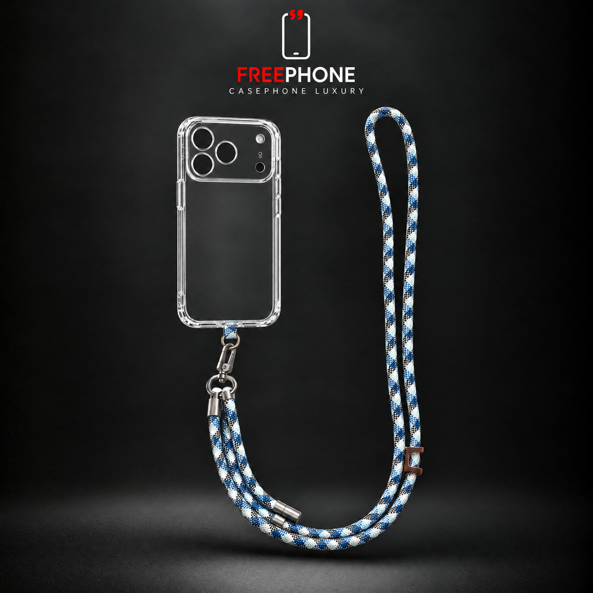 Cordon long ajustable Bleu