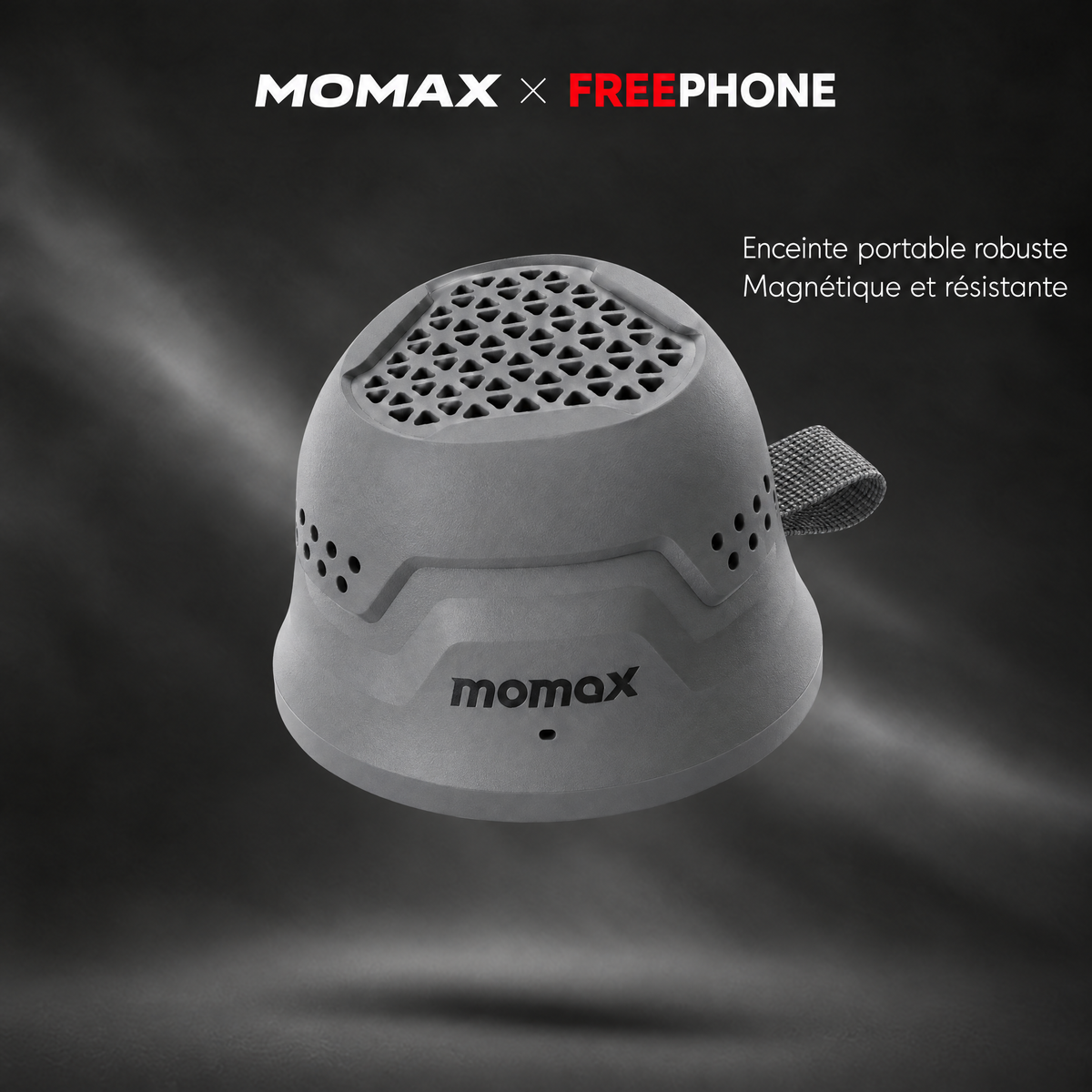 MOMAX enceinte Vibe Go Gris