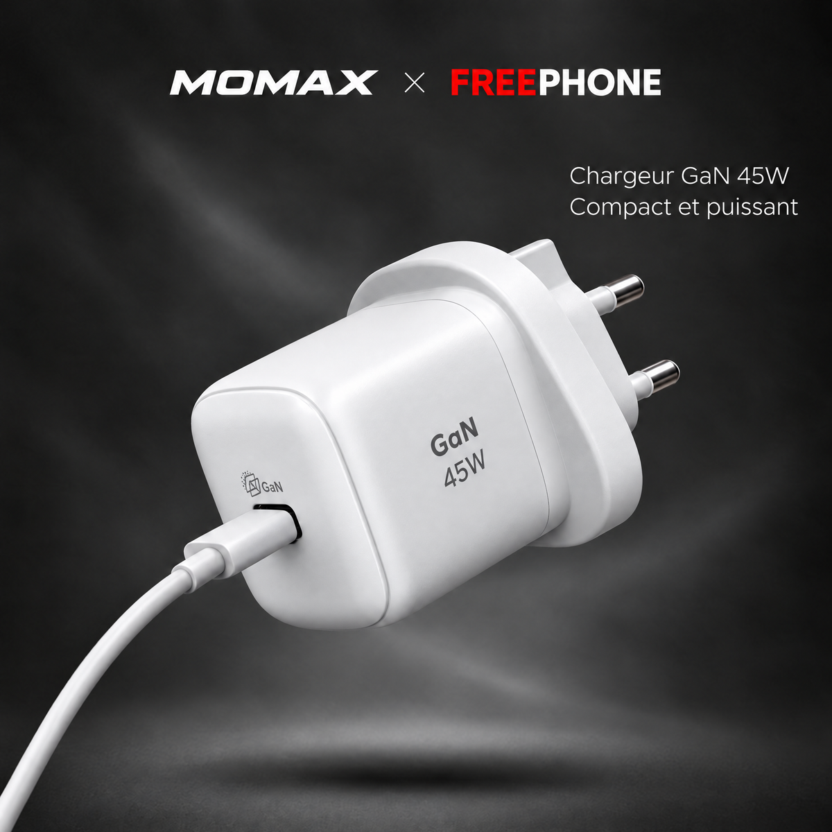 MOMAX GaN 45W Blanc