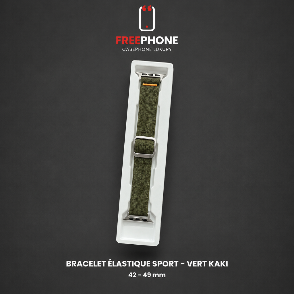 Bracelet Élastique Sport – Vert Kaki