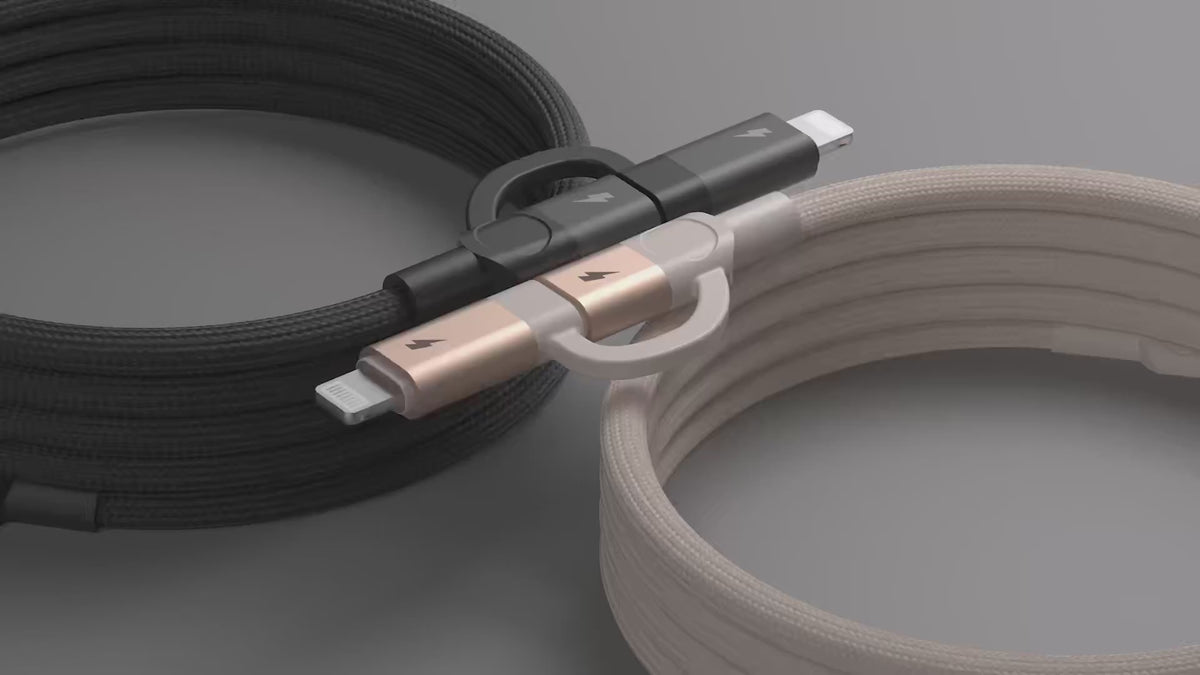 MOMAX Mag.Link Duo Magnetic Cable USB-C to USB-C & 8-pin 60W